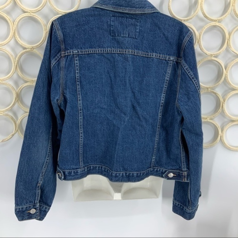 Gap Button Front Denim Jacket Large - image 5